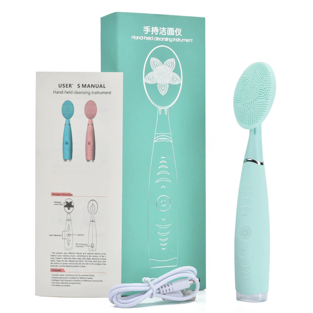 Silocone Electric Facial Cleansing Brush - Deep Daily Clean